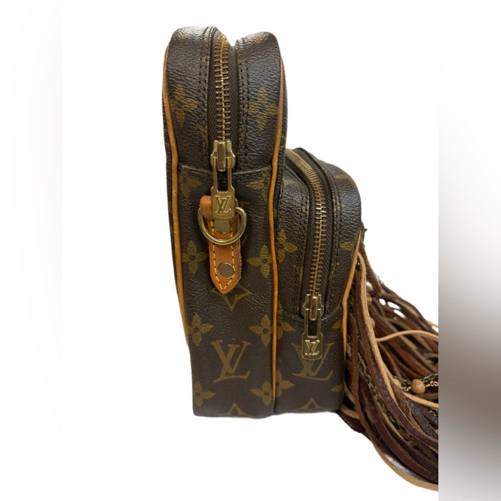 Vintage boho Upcycled Louis Vuitton Danube PM with Fringe - Picture 6 of 12